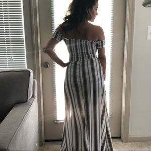 Off The Shoulder Maxi Romper- S
